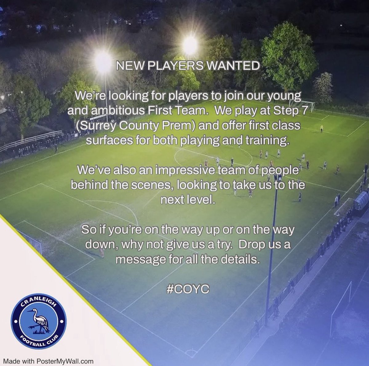 #COYC #Cranleighfc #surreyfootball 
🔵⚪️🏗️🏗️🏗️