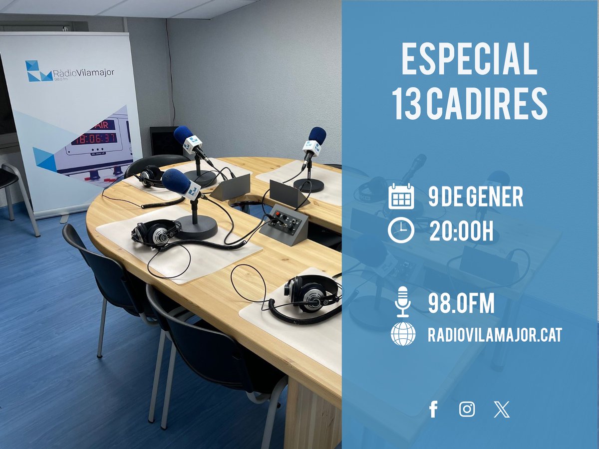 radiovilamajor's tweet photo. 📢 Avui, a les 20h, programa especial #13cadires a Ràdio Vilamajor on farem un repàs dels últims plens celebrats al consistori.
Escolta’ns en directe al 98.0FM o a https://t.co/6DxaxHjSDP

#Somelquesents https://t.co/fPr5Sk1Gcg