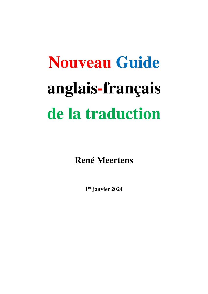 La version Kobo du Nouveau Guide anglais-français de la traduction est disponible au prix de 42 euros.