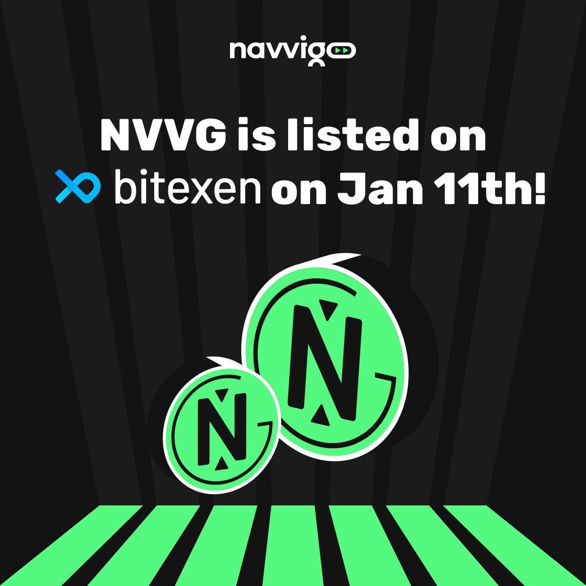 Hello Navvigators!

(TR) Navvigo (NVVG) 11 Ocak Saat 13:30'da Bitexen'de listeleniyor!

(EN) Navvigo (NVVG) is listed on Bitexen on January 11 at 13:30!

#navvigo #navvigator #navvigocom #crypto #navvigoapp #blockchain #nft #web3 #navigationapp #navigation #NFTGame