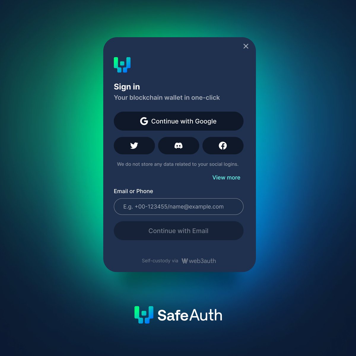 Reimagining User Authentication in Web3 Juggling multiple accounts across  various blockchain apps has always posed a challenge. SafeAuth, a  collaboration between @Web3Auth and @Safe, offers a innovative solution to  effortlessly onboard and