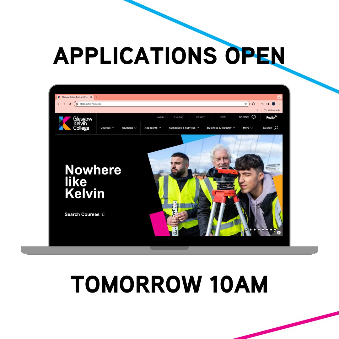 GKCollege's tweet photo. Just one more day until our applications for 2024 open ⏰

Opportunities are everywhere and this could be yours.

#NoWhereBetterToBe #NoWhereBetterToStart #NoWhereLikeKelvin https://t.co/5uOS02vmtL