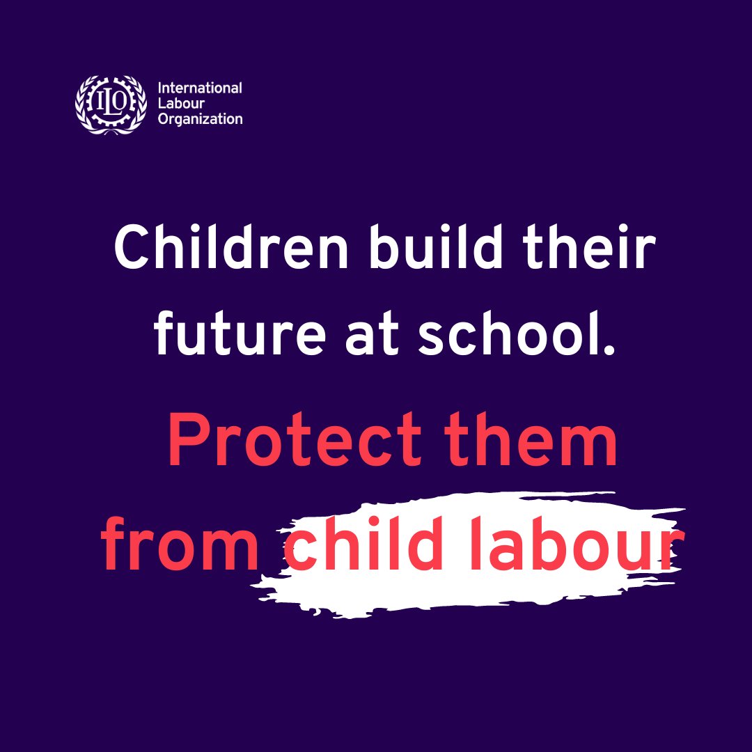 ilo's tweet photo. 🎒✏️ Books, not boots.

Every child deserves a classroom, not a job site. 

📣Let's make it happen! https://t.co/g9NZc9ruPl