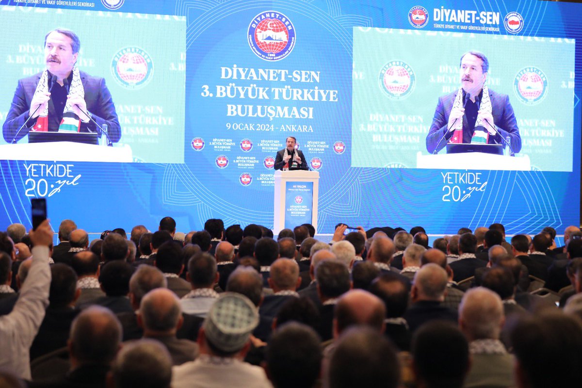 ◾️Diyanet-Sen 3. Büyük Türkiye Buluşmamız Başladı.

▪️Türkiye Büyük Millet Meclisi Başkanımız Sn. Numan Kurtulmuş, Memur-Sen Genel Başkanımız Sn. Ali Yalçın,Diyanet İşleri Başkan Yardımcımız Kadir Dinç’in katılımı ile ülkemizin dört bir yanından üyesinden yöneticisine, bu kutlu