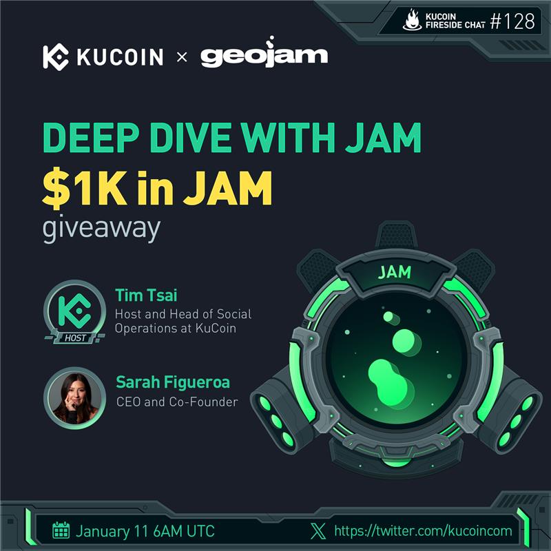 kucoincom's tweet photo. 🚀 Delve into $JAM at our next #KuCoinFiresideChat, featuring insights from @geojamofficial!
 
🎁 $1,000 in $JAM (10 winners)
 
1️⃣ Follow @kucoincom &amp; @geojamofficial
2️⃣ RT, like, tag 2 friends
3️⃣ Fill in the form: https://t.co/cZuQDljnKT
4️⃣ Join the space
 
✅Set reminder