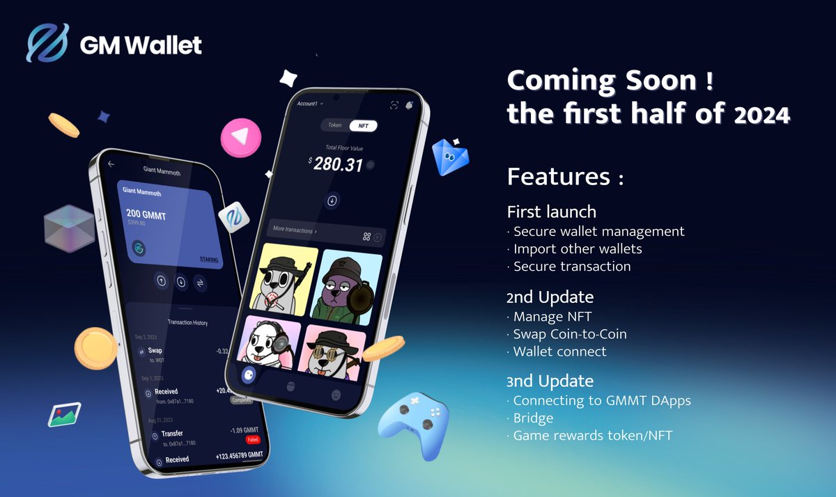 GiantMammoth's tweet photo. GM Wallet is coming soon 😎⚡
$GMMT have a Gain +86% For today 

https://t.co/lMaBuSSFvP

Don't miss out on the next more Gain!!! join the $GMMT community now @GiantMammoth 
Telegram : https://t.co/2LU9dbRte5 https://t.co/he9cXmdsXU