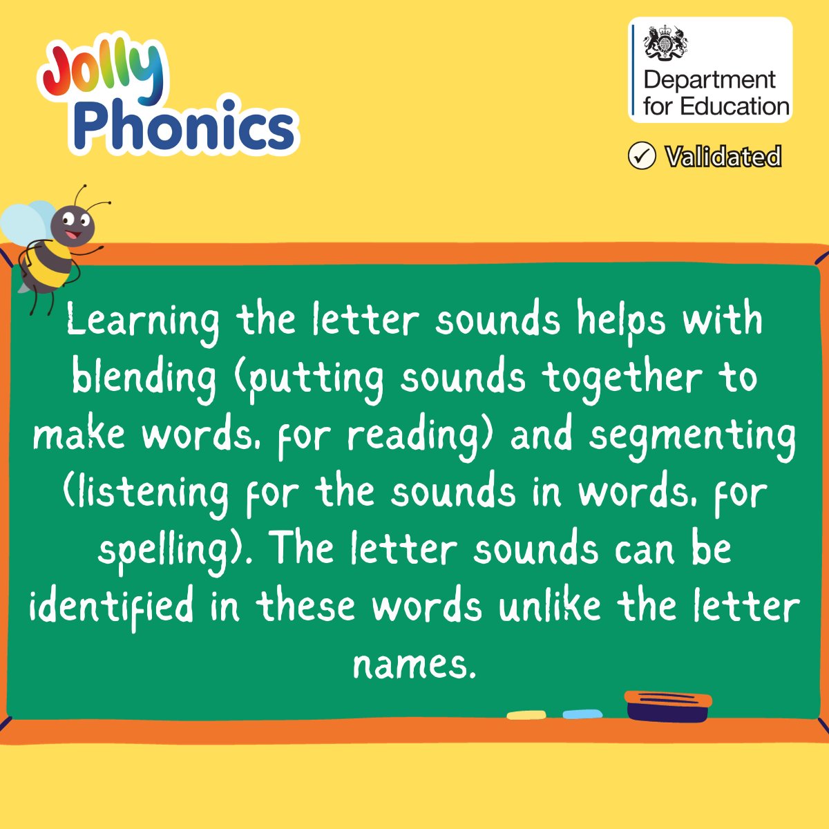 jollylearning's tweet photo. By teaching letter sounds, we empower children to blend different sounds together to form words when they read, and segment words into individual sounds when they spell. This approach enhances their phonetic awareness and phonics skills.

Learn more: https://t.co/kCk9eDr8ql https://t.co/vr3UJTi57x