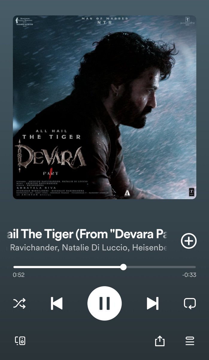 dosti_660's tweet photo. いつなんどきもTIGERを讃えられる🐯✨️
Spotifyありがとう💓
#DEVARAStormBegins 
#DEVARAStormInJapan
https://t.co/eSQte5Gx2q https://t.co/DKfDpzyOar