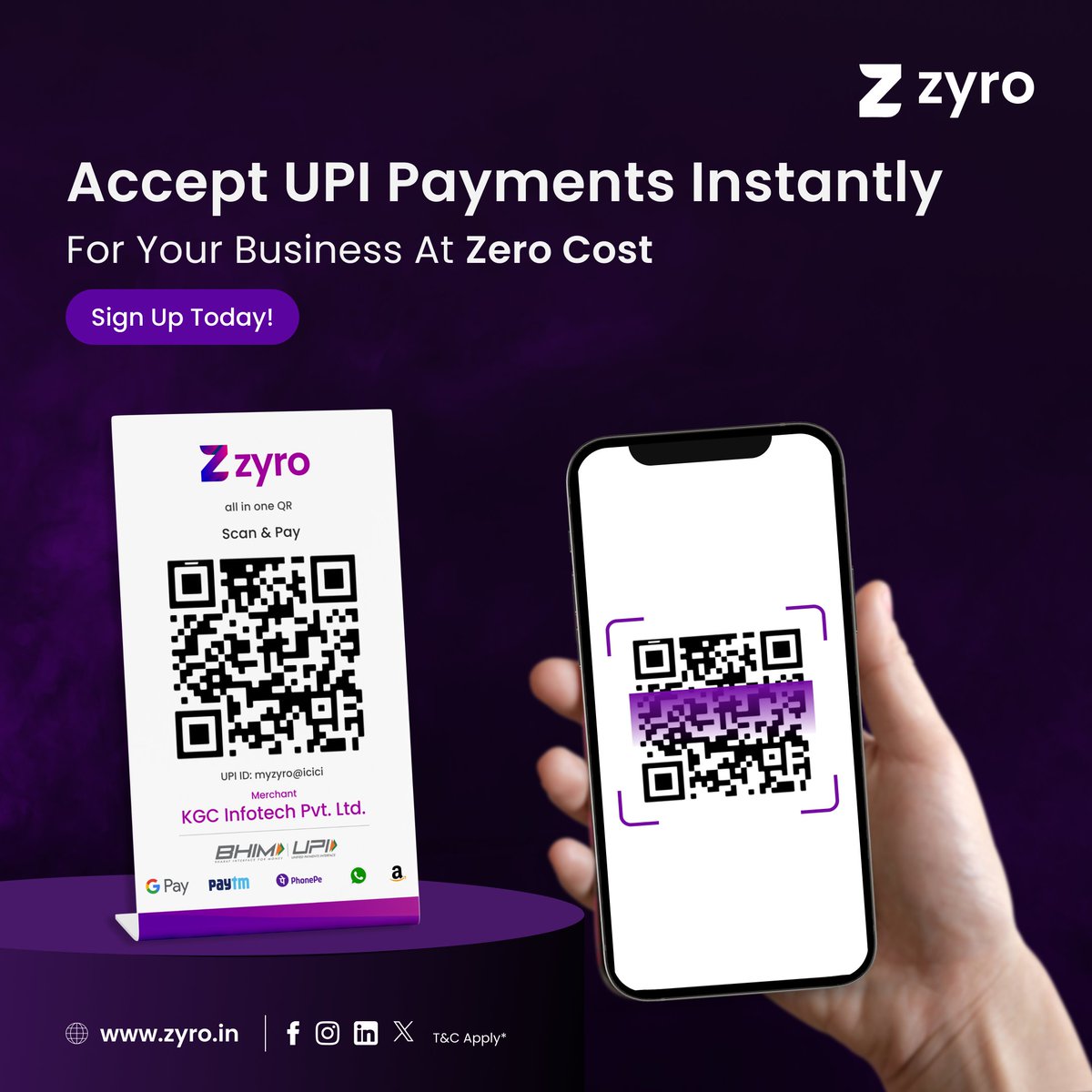 myzyro's tweet image. 🚀💼 Maximize business potential with Zyro's cost-free UPI! Enjoy seamless transactions, sign up for the future now! 💸✨

#ZyroPayments #UPI #ZeroCost #Zyro #Payments #SeamlessTransactions 📈