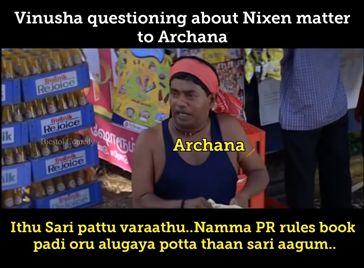 MovieFellow's tweet photo. #Vinusha vs #Archana 😂😂..

#BiggBossTamil
#BiggBossTamil7  #BiggBoss7Tamil 
#Dinesh #Maya https://t.co/UacEcNvPZy