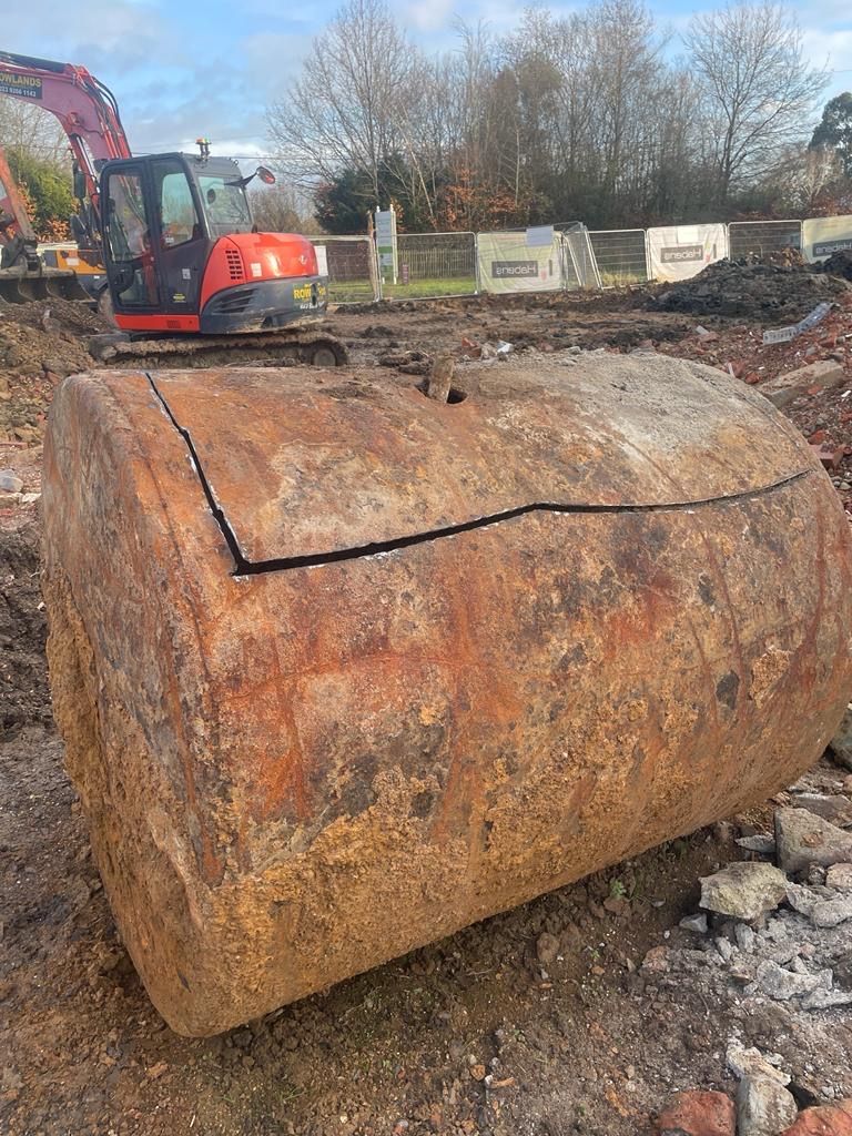 dptanks's tweet photo. Back to work and full steam ahead. Our team has been disposing of a disused concrete-filled petrol tank (UST) on a project near Reading. Contents and tank shell safely and environmentally removed for offsite disposal. Call us for help with your project - 01737 767524 https://t.co/IRkCD5feSW