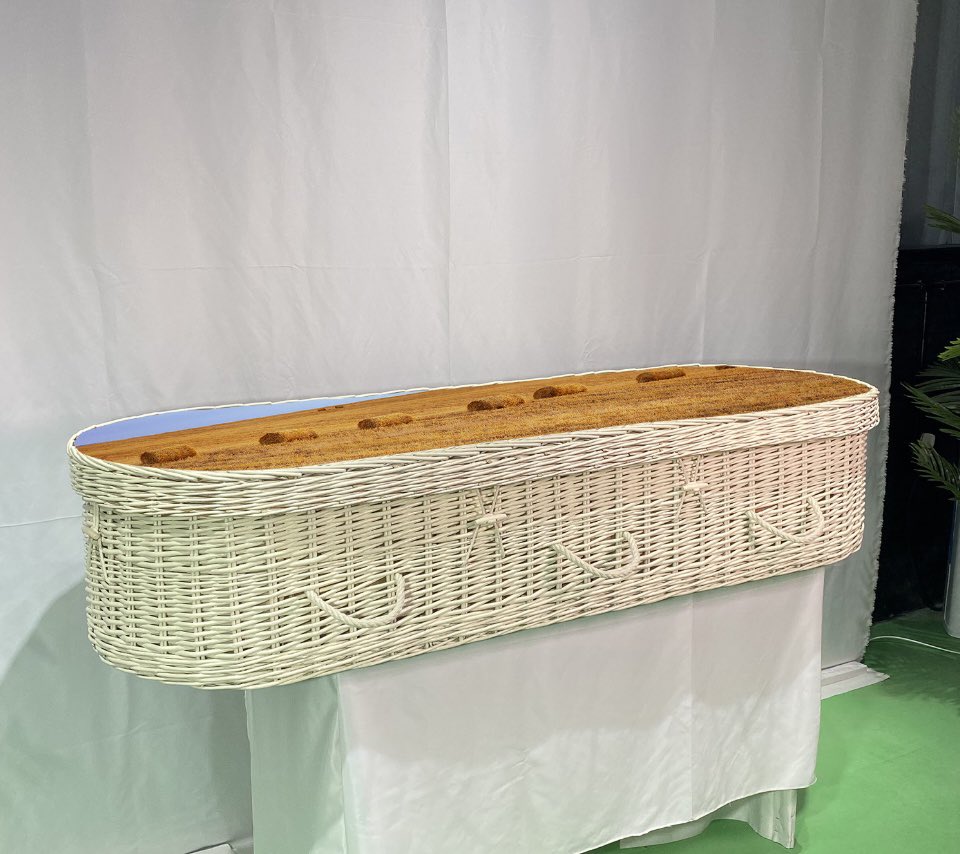 We have introduced innovative picture wicker coffins, in which you can customize any picture you want to place, making color wicker coffins more personalized.
#newdesign 
#picturewickercoffins