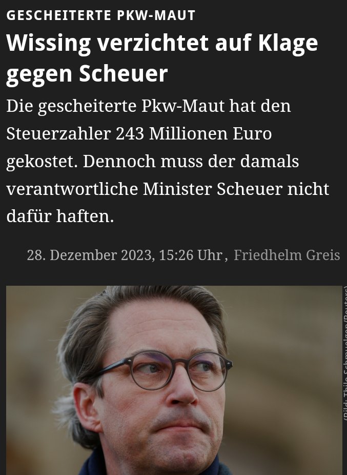 AUFRUF‼️
Wir suchen einen Rechtsanwalt/in, der/die sich mit Verwaltungsrecht auskennt,u.bereit wäre für das Allgemeinwohl eine Strafanzeige gegen die CSU zu erstatten
Ziel:CSU soll verklagt werden  243 Millionen € zu zahlen!
#Scholz #Wagenknecht #Sachsen #Bürgergeld #Neuwahlen