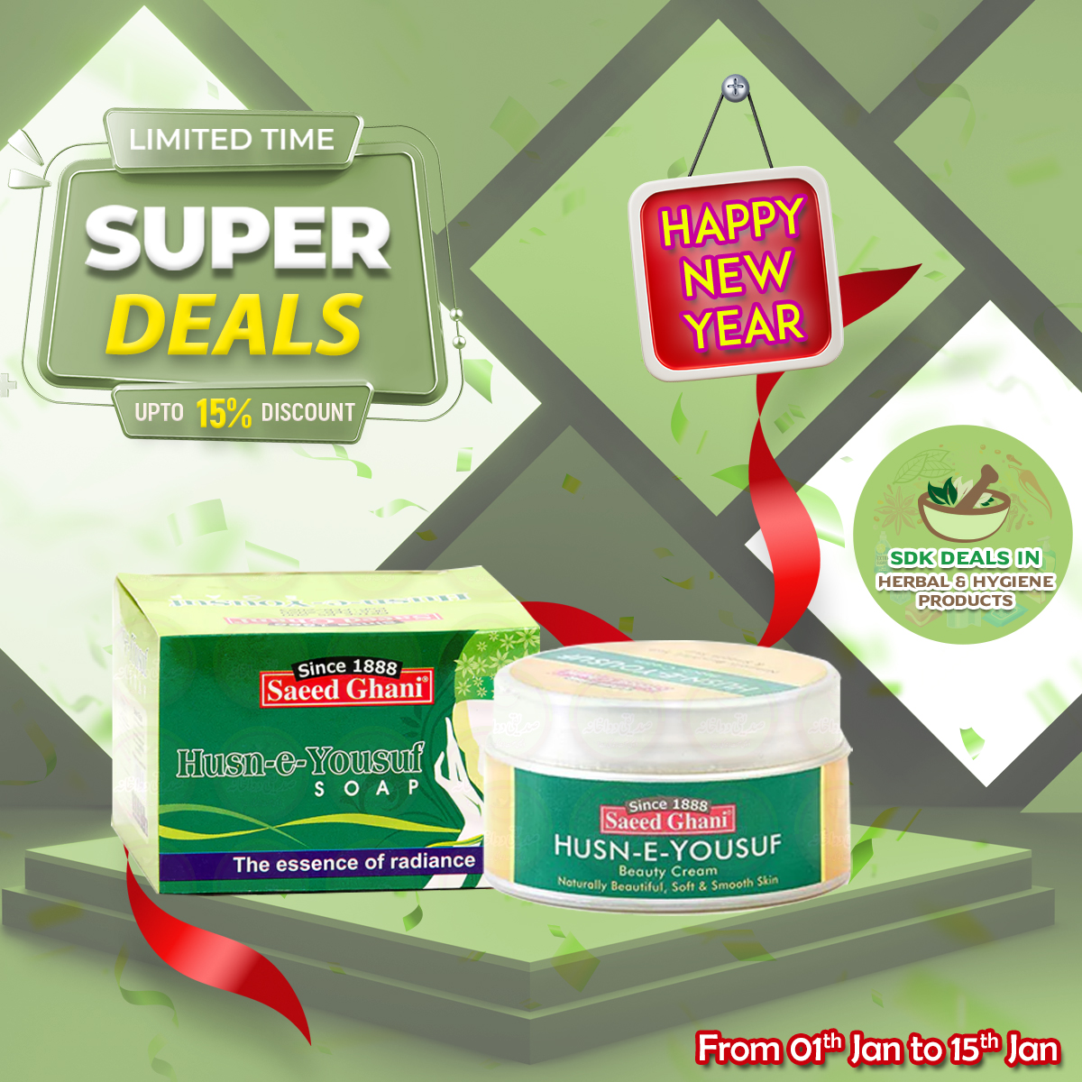 HerbalSdk's tweet photo. Get New Year Deal Offer - Available at Siddiqui Dawakhana 
Shop Now: https://t.co/WBo66h6bTQ
Offer from 01st January to 15th January
#Deal3 #siddiqui #store #siddiquidawakhana #sdk #sdkherbal #newyear2024 #herbal #medicalstore #herbalproducts #saeedghani https://t.co/dXIBp8MnTa