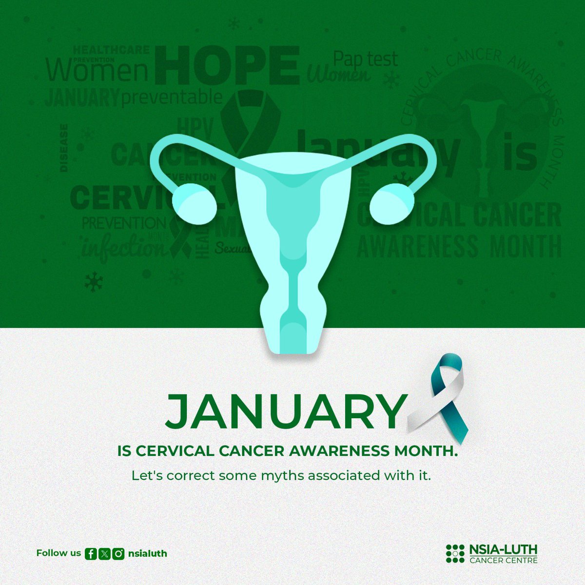 January marks Cervical Cancer Awareness Month—a dedicated time to amplify awareness, shatter stigma, and advocate for screening and early detection.
#CervicalCancerAwareness #MythsAndFacts #CervicalHealth #NLCC