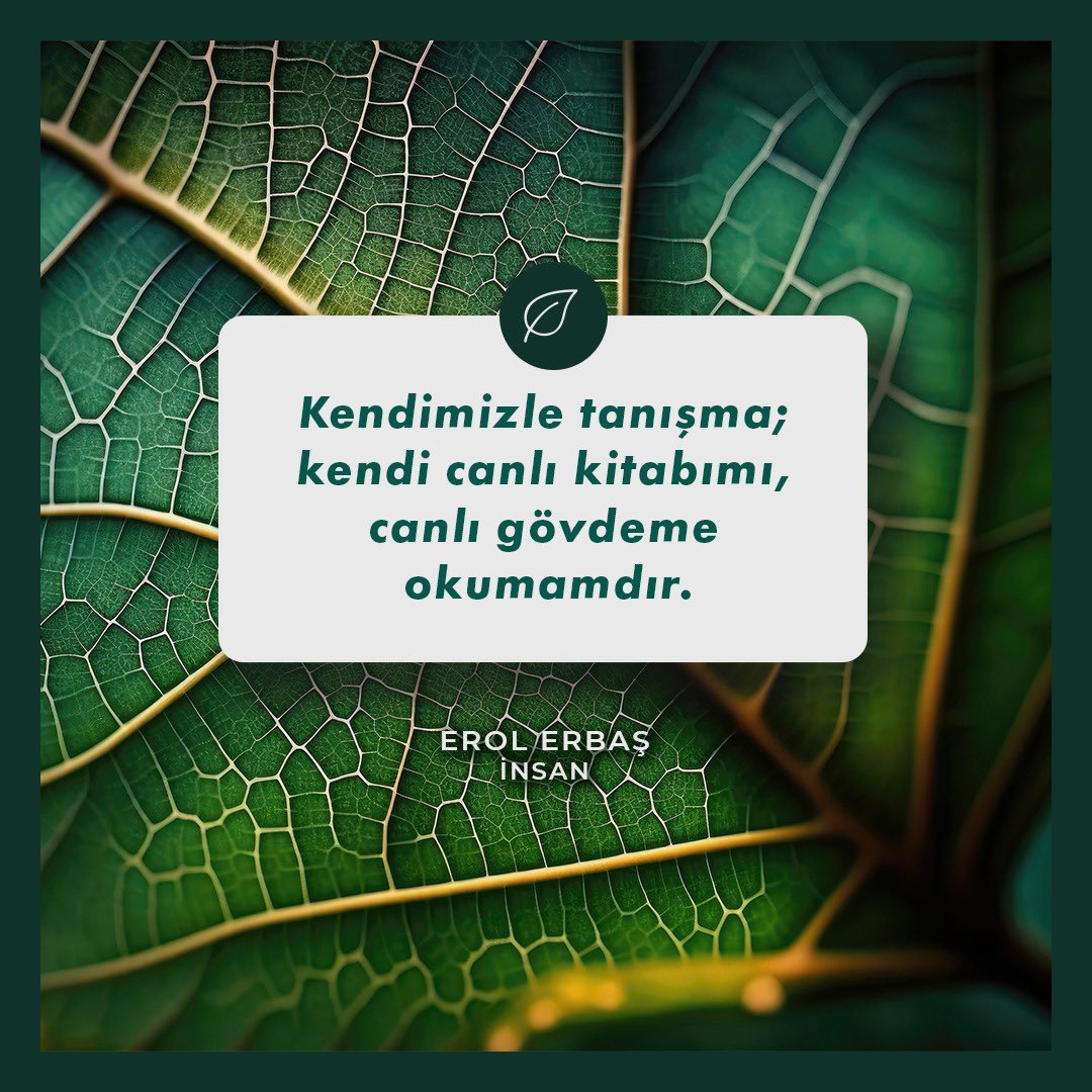 insanerolerbas's tweet photo. Kendimizle #tanışma; kendi #canlı kitabımı, canlı gövdeme okumamdır. 
Erol ERBAŞ
#İnsan https://t.co/3gcqXMgfCZ