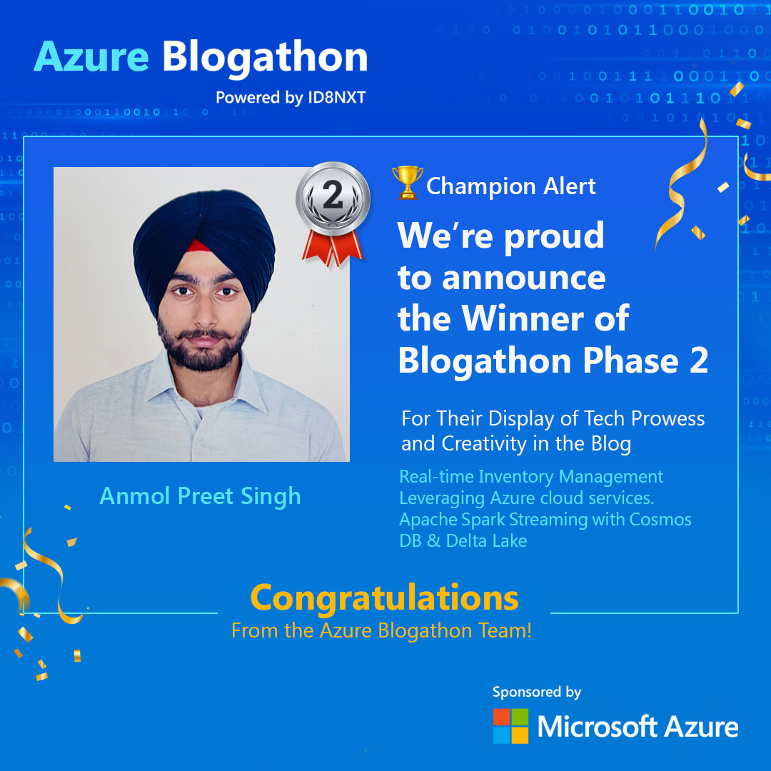 Second Place Brilliance! 🥈

Get ready for the winning blog post unveiling on the official Microsoft Azure Blogathon website.

Register at: bit.ly/3Ety6pV!

#MicrosoftAzureBlogathon #Blogathon2024 #SecondPlaceBrilliance #TechInnovation #AzureBlogathon #WinnerReveal