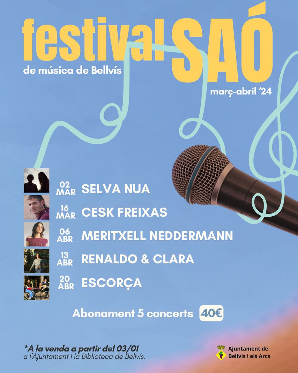 LoJoan's tweet photo. A @Ajunt_Bellvis fem Saó cultural a través de la música al març i a l'abril amb el primer festival amb grans concerts de petit format. Som un #pobleviu i ens movem al millor ritme i ho hem presentat amb l'alcaldessa @silviaescale. https://t.co/JzziSePErc