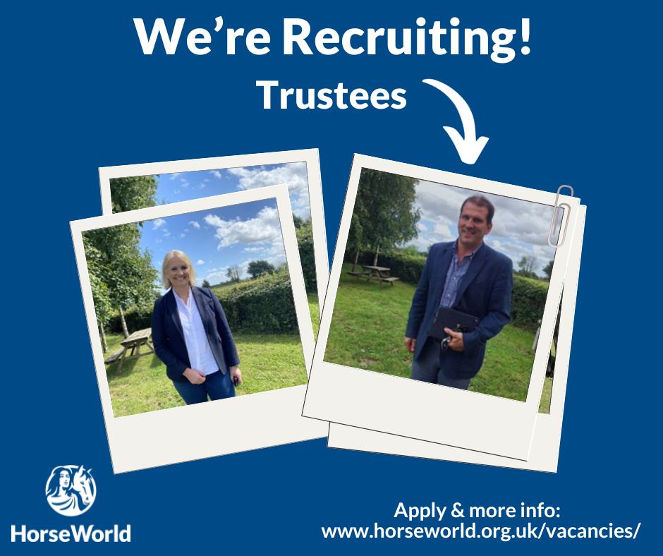 📣 It's an exciting time for <a href="/HorseWorldTrust/">HorseWorld Trust</a> who are recruiting three new Trustees to expand their Board and support future development

Details on these volunteer roles &amp; the skills/expertise needed, can be found here 🔗 horseworld.org.uk/vacancies/hors…

Closing date: 31st January 2024