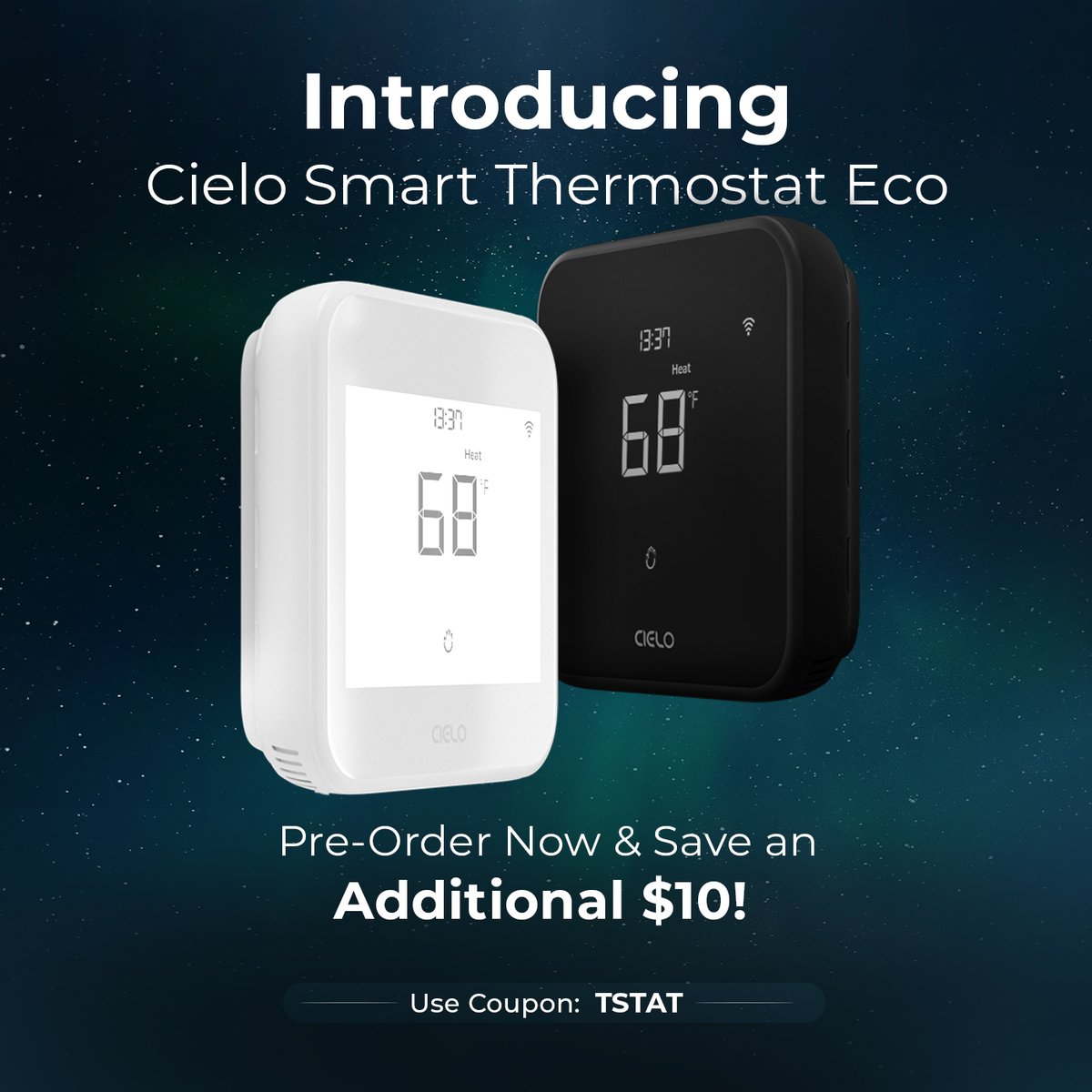 Upgrade to effortless home climate control with Cielo Smart Thermostat Eco! Pre-order now and save an additional $10. Use coupon code 'TSTAT' at checkout. 
Pre-order:  cielowigle.com/cielo-smart-th…
#CieloSmartThermostatEco #Thermostat