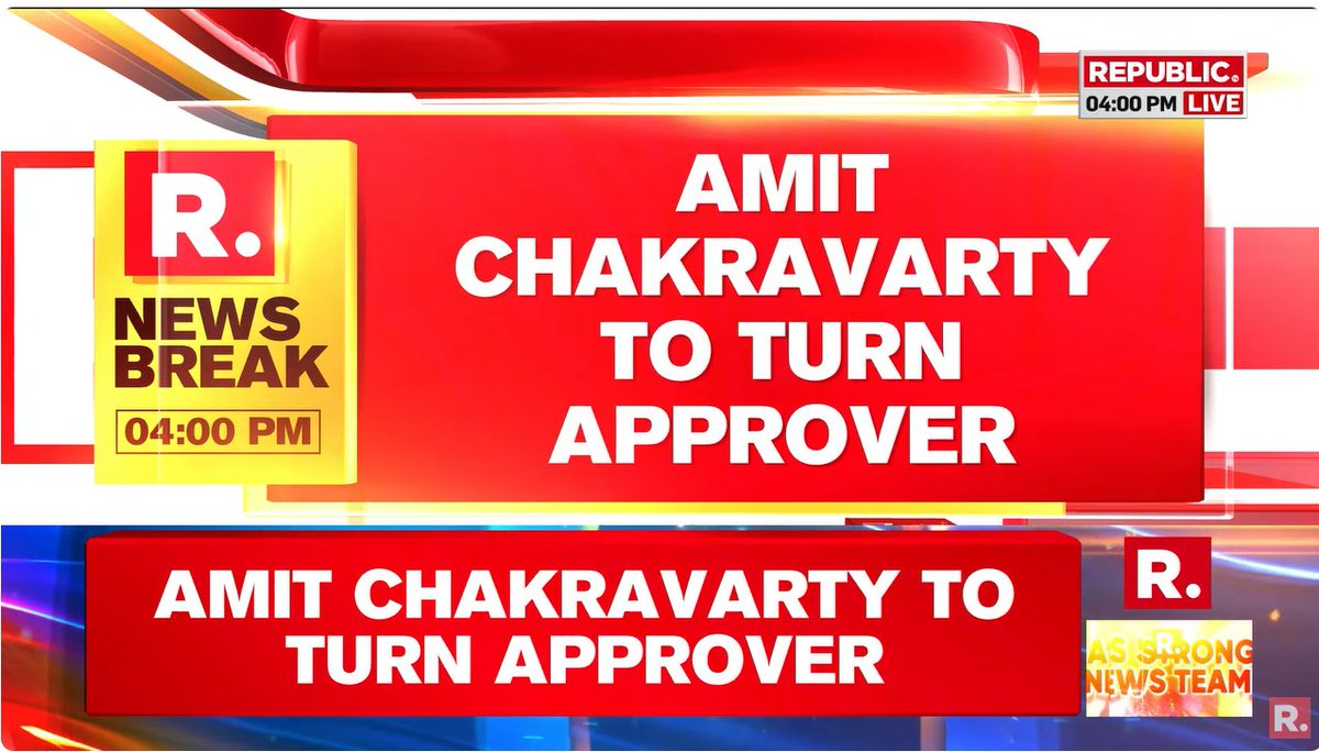 republic's tweet photo. #BREAKING | Big update in NewsClick Case: Amit Chakraborty to turn approver. Delhi High Court approves application. 

WATCH #LIVE here-https://t.co/gzDcE0bu09

#NewaClickCase #AmitChakraborty #NewsClickCase #NewsClickCaseNews https://t.co/x4yOQlEgIR