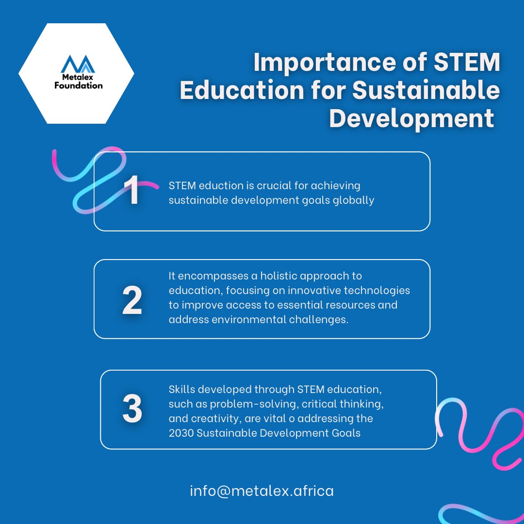 STEM education is essential for achieving the global SDGs. It promotes a holistic approach to learning, using innovative technologies to improve access to resources and solve environmental problems. 

#STEM #SDGs #SustainableDevelopment
