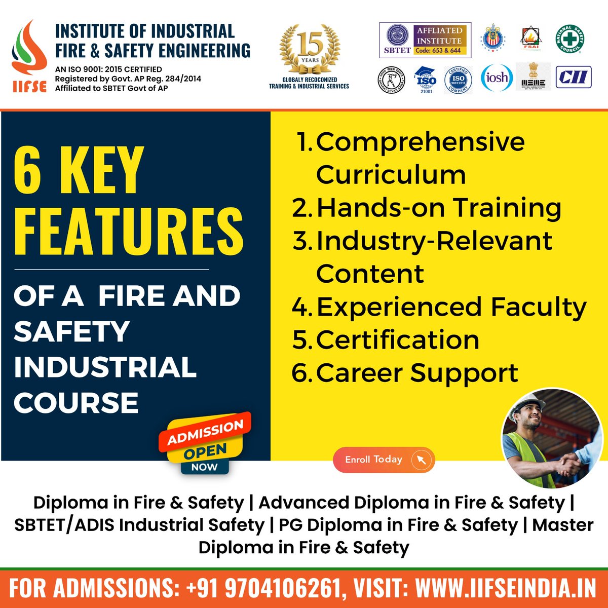 INSTITUTEOFIND2's tweet photo. π₯ Elevate Your Safety Skills with Our Fire & Safety Industrial Courses! π₯
π For Admissions, Call: +91 9704106261
π Visit our website for more information: https://t.co/d5JDelCT2e
#HappyBirthdaySirRatanTata #IIFSE #IndustrialSafety #SBTET #SafetyCourse #IIFSEindia https://t.co/Aar7bGRAPX
