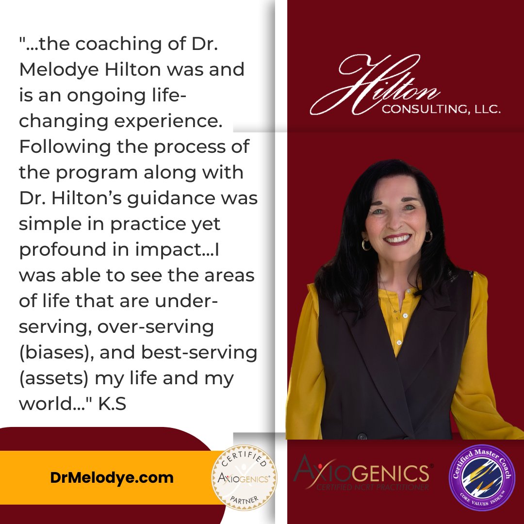 I love what I do because it empowers others to obtain a greater quality of life.
#axiogenics #executivecoaching #culturedevelopment #selfleadership #higherthinking #HigherLivingLeadership