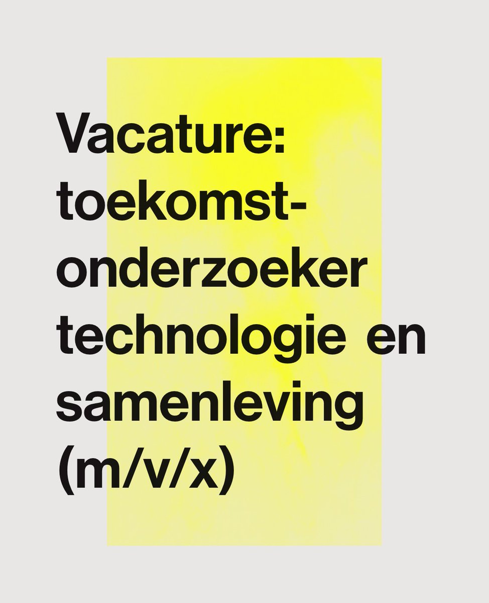 VACATURE - De mooiste baan van NL komt vrij! Bij <a href="/stt_toekomst/">STT</a> zijn wij op zoek naar een toekomstonderzoeker (m/v/x). Hier werk je aan lange termijn verkenningen en onderzoek je welke invloed technologie heeft op maatschappelijke thema's:  stt.nl/nl/over-stt/va… T/m 19 jan! #stt