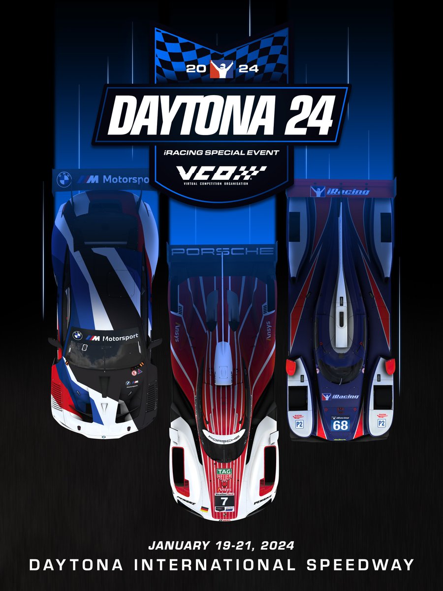 We are doing the VCO Daytona 24 Hours. 

More info soon!

🇺🇸 🇺🇸 🇺🇸 🇺🇸 🇺🇸 🇺🇸 🇺🇸 🇺🇸 🇺🇸 🇺🇸

#Daytona #GTP #24hours #24H #VCO #iRacing #Simracing #competition #Cadillac #Porsche #BMW #Acura #esports #racing #eracing #Daytona24