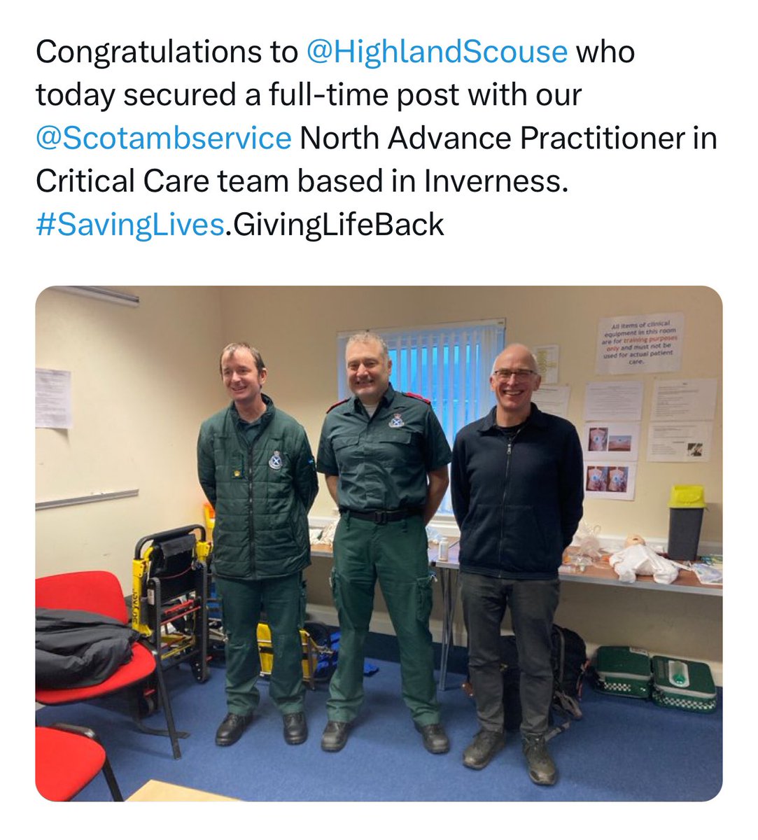 Congrats Mike on the very deserved result of much hard graft and professional development. Win for PICT team and the sickest patients in the Highlands to have you aboard!