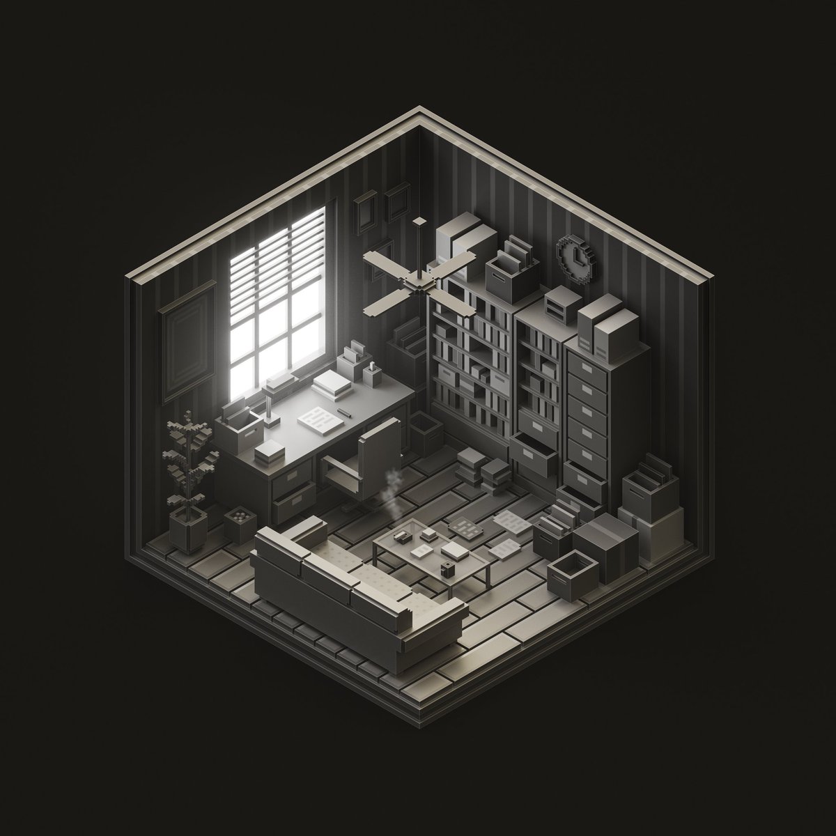 m4ndrill's tweet photo. Hi #PortfolioDay, I'm a voxel artists who likes spending time in Blender more and more https://t.co/ssnSims7OS