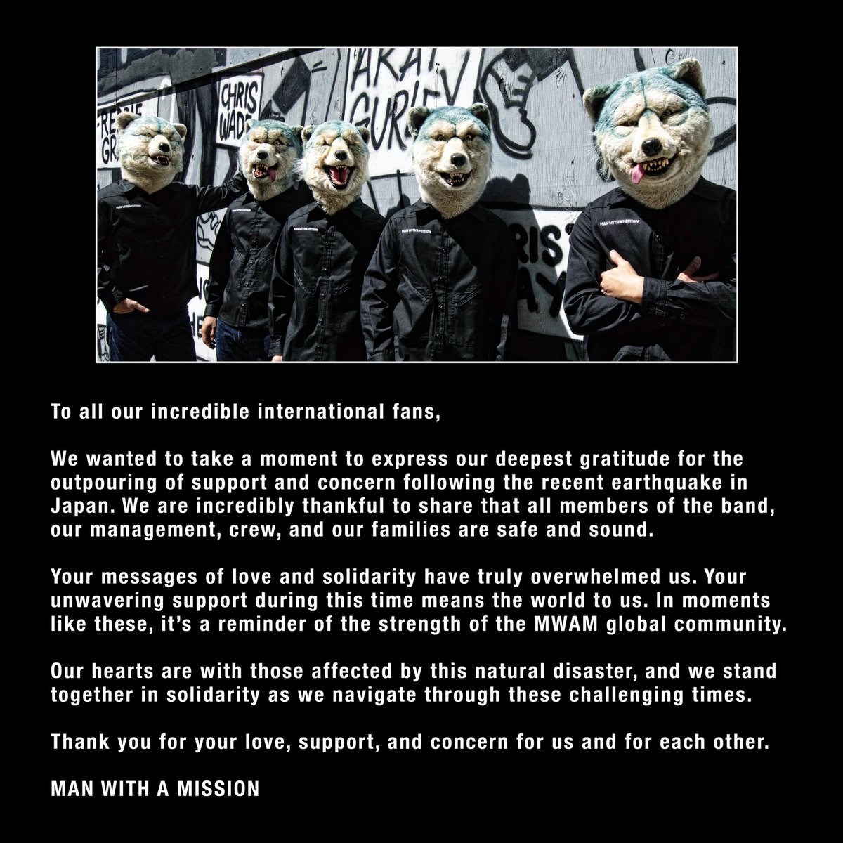 MWAMofficial's tweet image. A message to all our international fans.