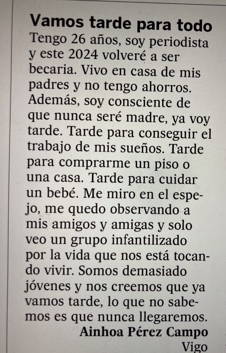 Carta a la directora de ElPais.