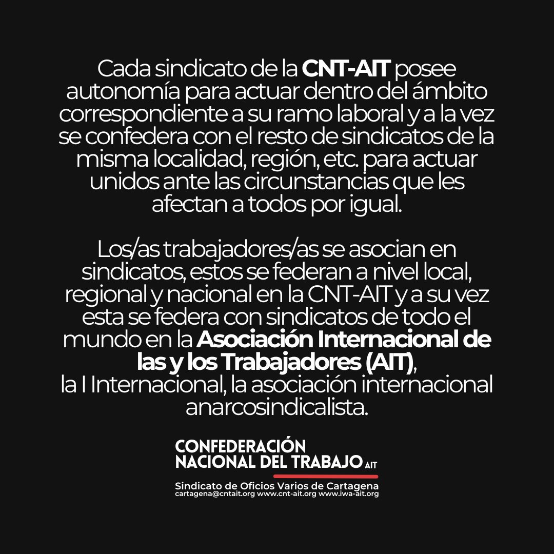 Unión, acción, autogestión 🌐 cartagena@cntait.org