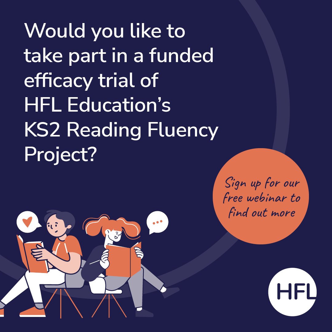 HFL_Education's tweet photo. Exciting news! 
HFL Education presents the EEF trial of the KS2 #ReadingFluency Project - an intervention designed to help unlock potential of your pupils using evidence-based strategies. Trial commences in Autumn 2024. 
Limited spots! https://t.co/tHdNbqj2c0 

#EEFXHFL https://t.co/tw5rm7rKjm