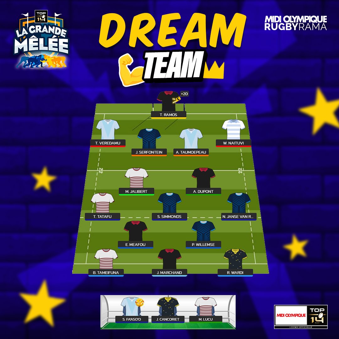 RugbyramaFR's tweet photo. La meilleure équipe que tu pouvais aligner dans le mode classique sur LGM !

T'as été bon ? 🙃 https://t.co/FXpJpD2xRY
