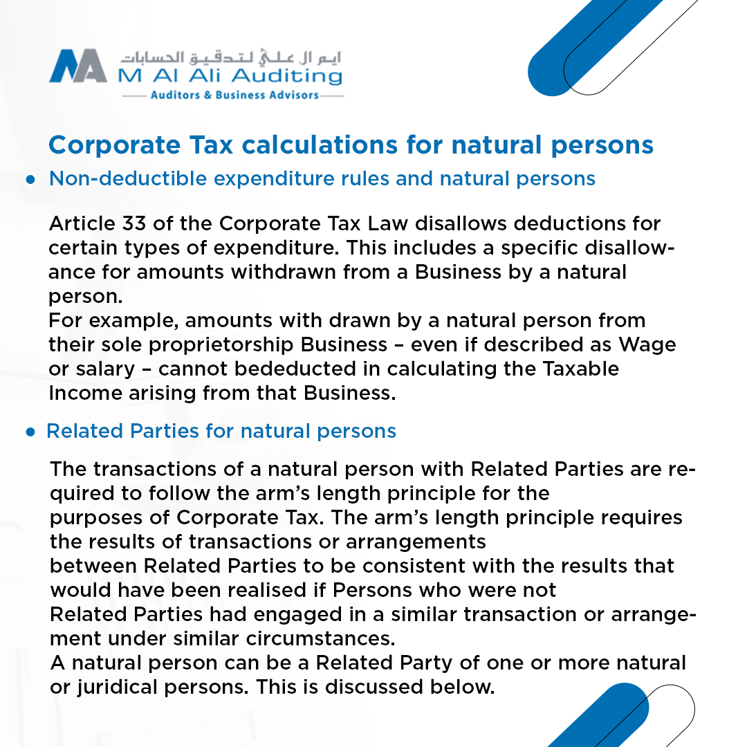 M_Al_Ali_Audit's tweet photo. Discover the nuances of how Natural Persons are taxed Under Corporate Tax Law. 
Get in touch with us to learn more. Contact us today!
Visit us at - https://t.co/blHaVkvzB0

#TaxInsights #UAECorporateTax #NaturalPersons #TaxationLaw #FinancialKnowledge #TaxCompliance #UAE https://t.co/1w38AzMQTX