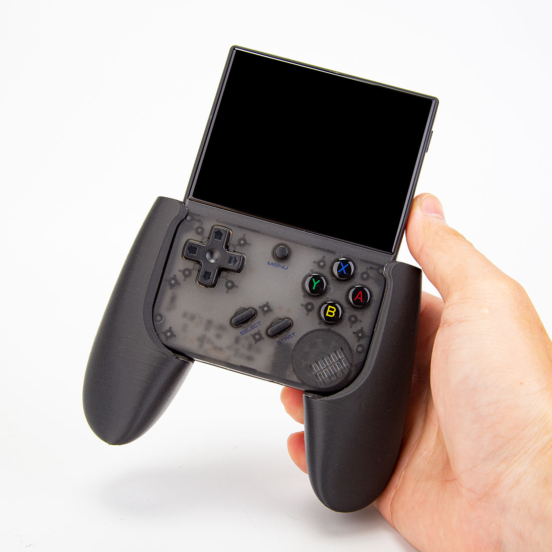 gogamegeek's tweet image. This RG35XX Plus Grip fits LIKE A GLOVE😎😎. Make it very comfy to hold and play for long periods of time. Definitely a necessity for adult hands. 
gogamegeek.com/h-product-deta…
#gogamegeek #retrogames #GamingNews