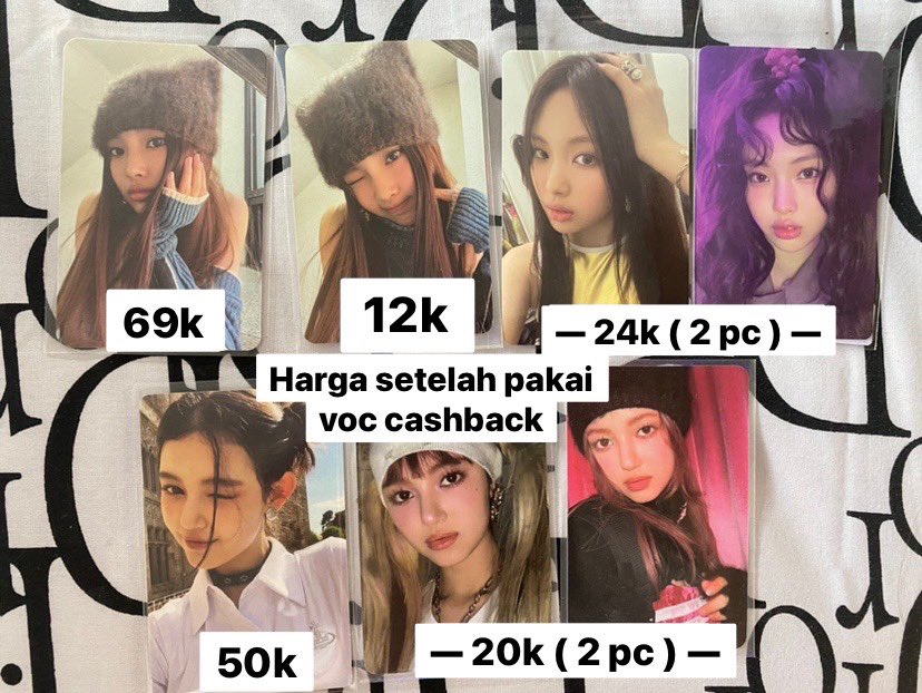 WTS — aab newjeans photocard

✅ keep event with dp
✅ harga setelah pakai voc cb shopee

jual want to sell lfb ina pc nj haerin hanni danielle hyein omg message card mc wv a b c earmuff pigtails sg23 selca konsep shopee kpopmerch kmerch bag wink cepol 1st ep debut era attention