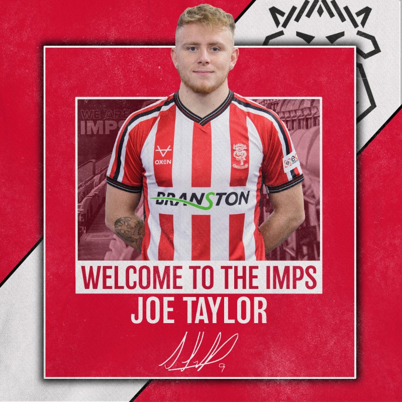 LincolnCity_FC's tweet photo. ✍️ The Imps have further boosted their attacking options by signing highly-rated striker Joe Taylor until the end of the season.

#WeAreImps