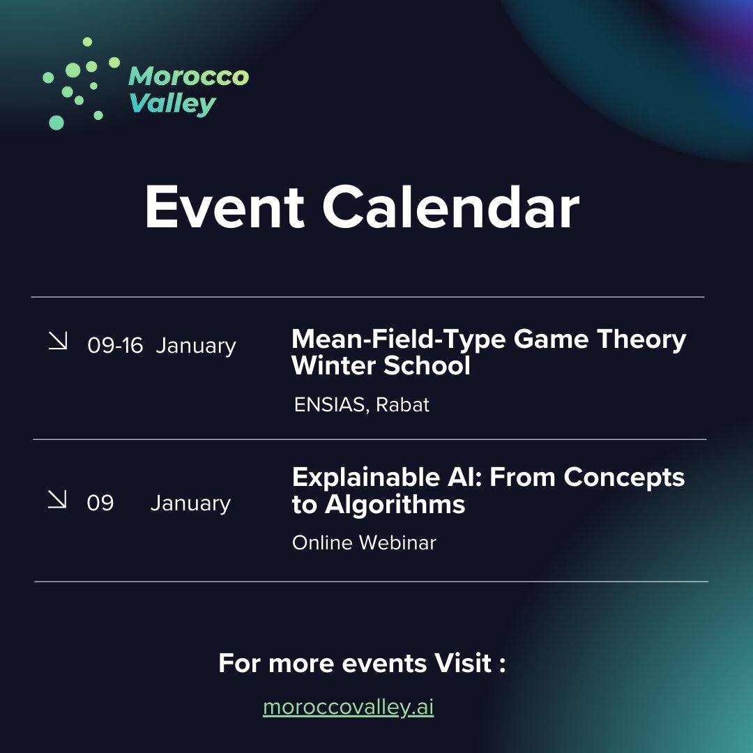 MoroccoValley's tweet photo. Get ready for a week filled with exploration and collaboration, engaging in a dynamic lineup of AI events! Here's a glimpse of what's in this week👇

🌐 Visit https://t.co/SKC4TUFhVX for more. 📝 You can also contribute by adding your own AI events!
#MoroccoValley #AIEvents https://t.co/ZyCN1kSxCR