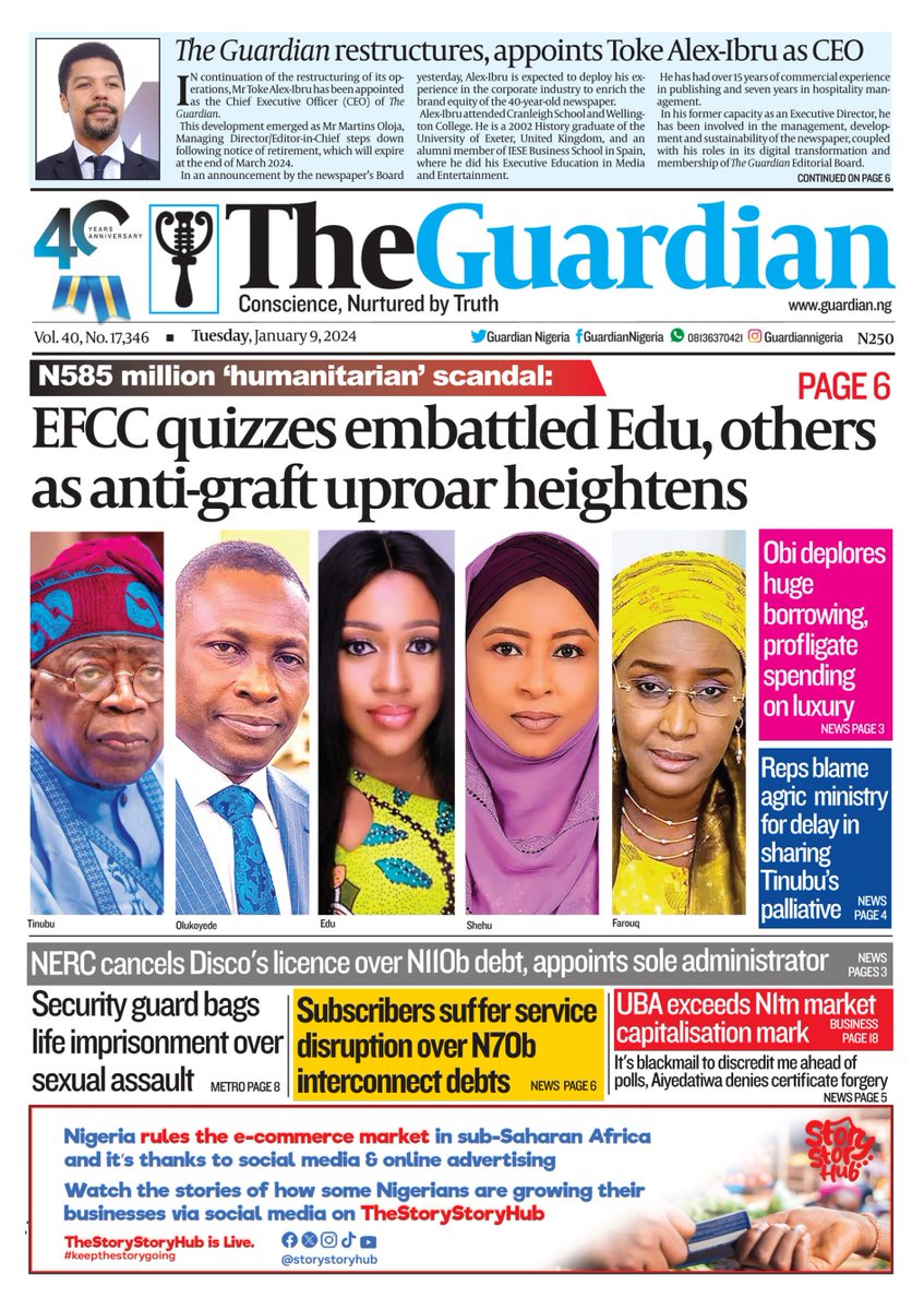 JMVCNetwork's tweet photo. 09 | 01 | 2024 
#Newspaper #Headlines https://t.co/oiYhbvOnKR