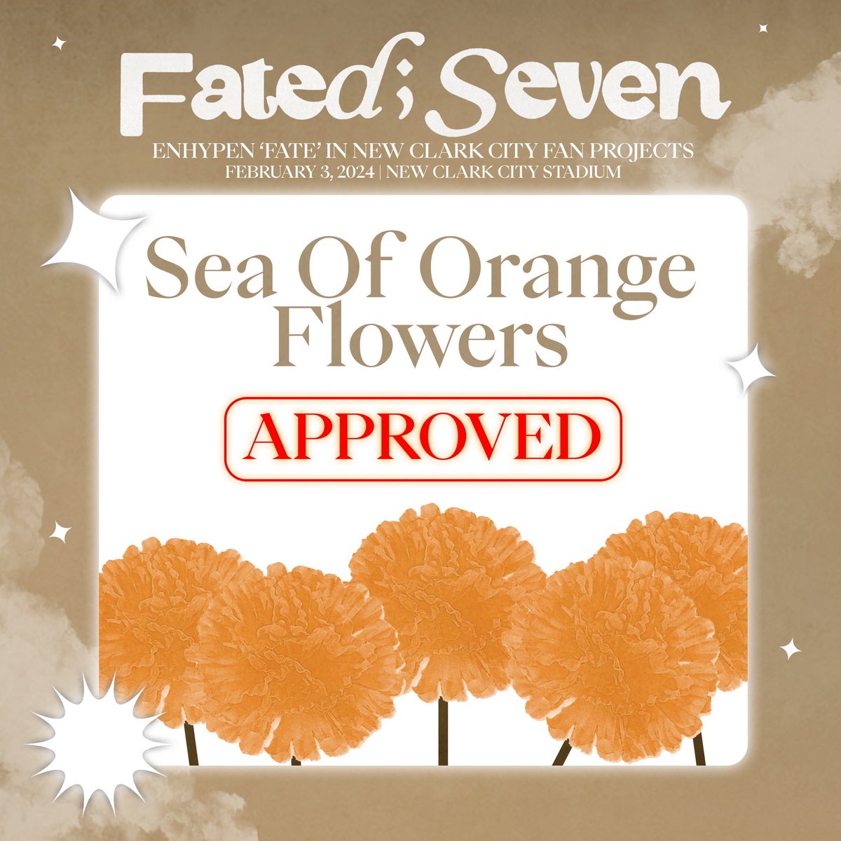 UPDATE — [ #FATEDSEVEN_FANPROJECT ] SEA OF ORANGE FLOWERS? APPROVED! 😭 ENGENE, please help us raise funds in order to prepare this project! Let’s help each other hand in hand! Continue donating to make everything happen! You may send your donations via the channels below.