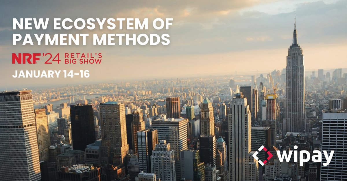 wipay_es's tweet photo. It is a privilege for Wipay to announce that we will be attending #NRF2024 as visitors in two weeks time.

Looking forward to meeting current and new clients and partners there. A place to learn, share, collaborate, network and inspire.

See you in New York! https://t.co/ys3alaqLLK