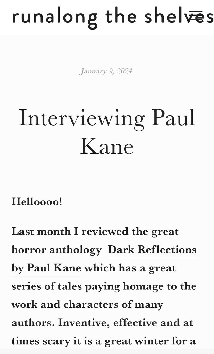 PaulKaneShadow's tweet image. The wonderful @runalongwomble has interviewed me to mark the release of #DarkReflections from @BlackBeacons 

runalongtheshelves.net/interviews/202…