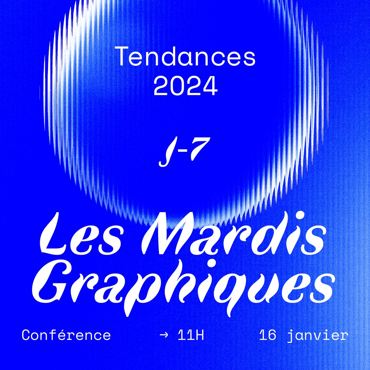 J-7 avant le Mardi graphique sur les Tendances 2024 ! 💫
Si vous n'avez pas encore réservé votre place, c'est par ici : lnkd.in/ea_wFAtS

Rdv mardi 16 janvier à 11h sur Twitch (twitch.tv/pollenstudio)
L'équipe de Pollen ✌