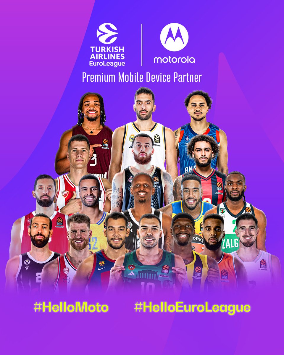 motorolaUK's tweet image. We are excited to announce that we've teamed up with @euroleague for a game-changing partnership 🏀. 

Get ready to elevate your mobile experience to new heights. #HelloMoto #HelloEuroLeague #Motorola #EuroLeague