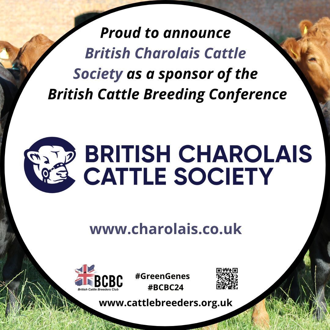 Proud to announce <a href="/BritCharolais/">British Charolais</a> as a sponsor of #BCBC24 22-24 Jan. British Charolais has become the breed that improves all breeds with a terminal sire that produces sustainable and profitable suckled calves. For more info buff.ly/48myx2l #conferencesponsors #greengenes
