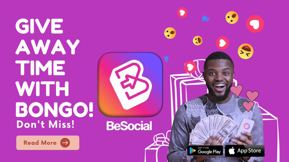 BongoIdeas_'s tweet photo. MEGA GIVEAWAY!!!
@BeSocial_Inc is rewarding 50 of my followers with cash! 💴 💰for this week! 

▪️Join  giveaway here: https://t.co/MWRn2QIGPB
▪️Complete all the tasks,
▪️Drop screenshots,
▪️Money sent to your MoMO wallet instantly. https://t.co/vSngflq0r4